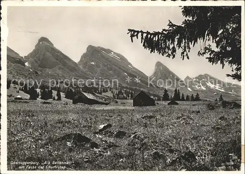 Obertoggenburg Alp Sellenmatt mit Churfirsten Kat. Wildhaus