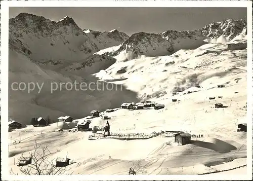 Arosa GR Skifelder ums Bergkirchli mit Rothorn Kat. Arosa