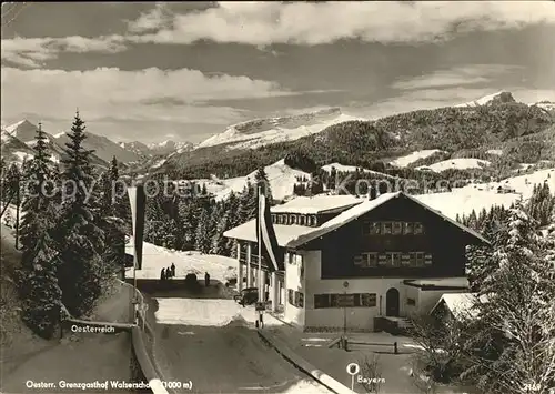 Walserschanz Kleinwalsertal Grenzgasthof Grenze Oesterreich Bayern Kat. 