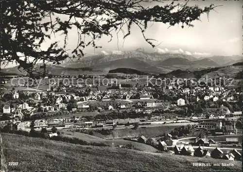 Herisau AR mit Saentis Kat. Herisau