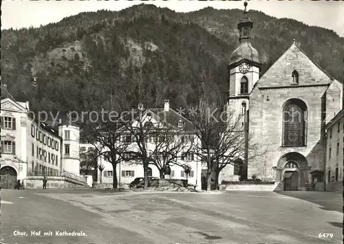 Chur GR Hof mit Kathedrale Kat. Chur