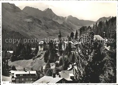 Arosa GR mit Schafruecken Erz und Rothorn Kat. Arosa