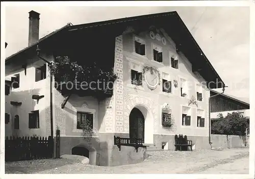 Berguen Bravuogn GR Altes Engadinerhaus Kat. Berguen