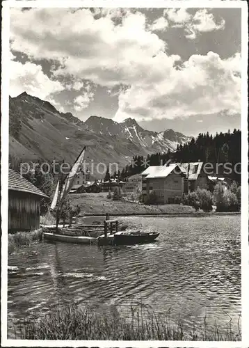 Arosa GR Am Obersee mit Schafruecken Erz und Rothorn Kat. Arosa