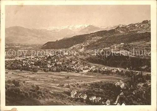 Walzenhausen AR Gesamtansicht mit Alpenpanorama Kat. Walzenhausen