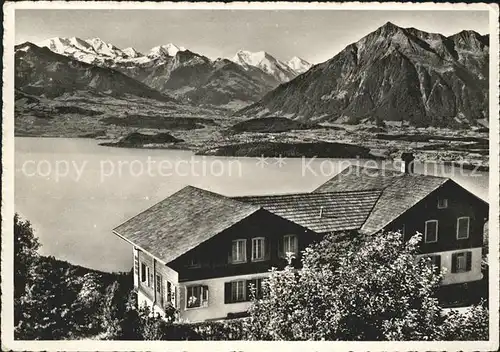 Saali Heiligenschwendi Pension Bellevue Thunersee  Kat. Heiligenschwendi