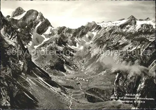 Saentis AR Meglisalp Altmann Rotsteinpass Kat. Saentis