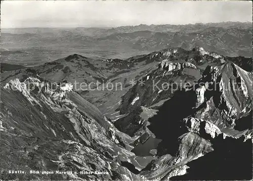 Saentis AR Marwies Hoher Kasten Fliegeraufnahme Kat. Saentis