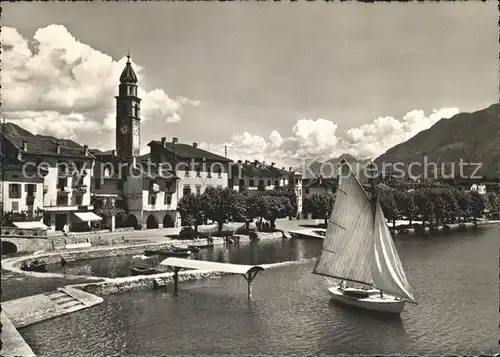 Ascona TI Partie am Lago Maggiore Segelschiff / Ascona /Bz. Locarno