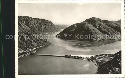 Lago di Lugano Ponte di Melide Kat. Italien