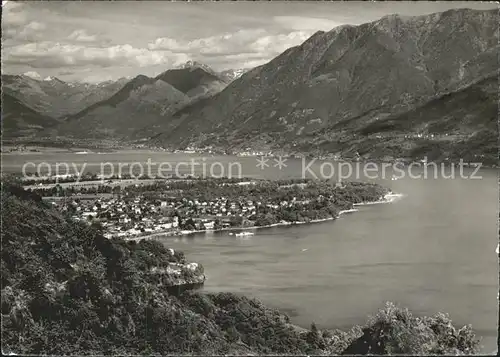 Ascona TI Lago Maggiore Vista d assieme dall corniche / Ascona /Bz. Locarno