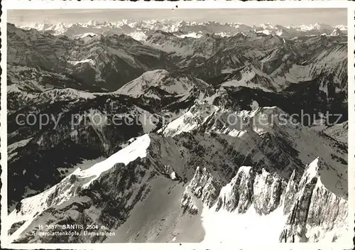 Saentis AR Silberplattenkoepfe Berneralpen Alpenpanorama Kat. Saentis