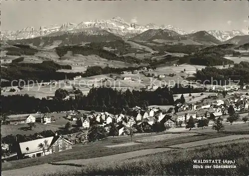 Waldstatt AR Panorama Blick zur Saentiskette Appenzeller Alpen Kat. Waldstatt