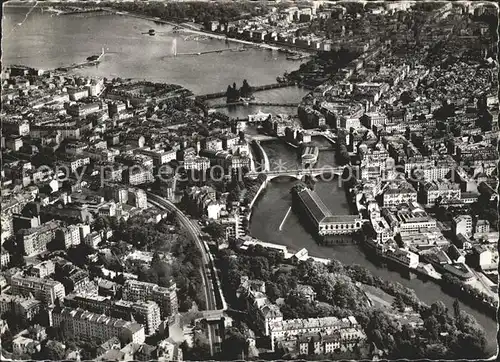 Geneve GE La Rade Vue aerienne Kat. Geneve