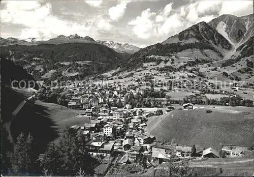 Klosters GR Dorfblick Berge Tal Kat. Klosters