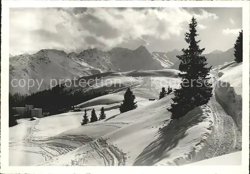 Arosa GR Weg zum Arlenwald tief verschneit Kat. Arosa