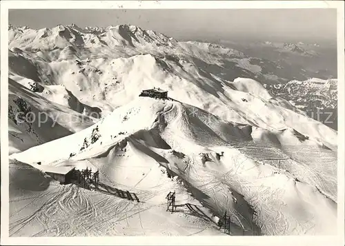 Arosa GR Fliegeraufnahme H?rnlih?tte mit Calanda Ski Kat. Arosa