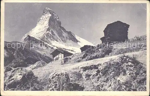 Zermatt VS Berghuetten Matterhorn Walliser Alpen Kat. Zermatt