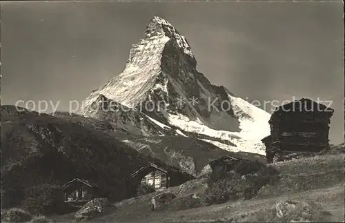 Zermatt VS Stadel bei Winkelmatten Matterhorn Walliser Alpen Kat. Zermatt