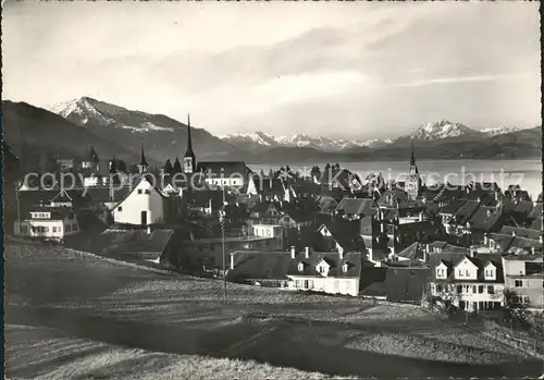 Zug ZG mit Rigi und Berner Alpen Kat. Zug