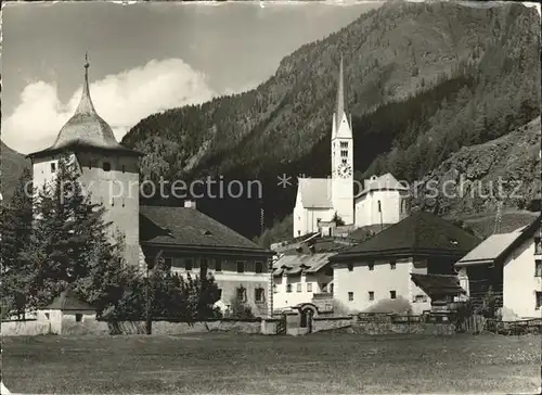 Zernez GR Schloss Planta Wildenberg und Kirche Kat. Zernez