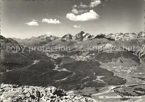 Engadin GR Oberengadin vom Schafberg Panorama / St Moritz /Bz. Maloja