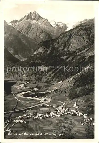 Zernez GR mit Piz Linard und Silvrettagruppe Kat. Zernez