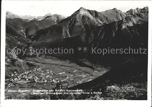 Zernez GR Schweiz Nationalpark Ortler und Diavelgruppe Kat. Zernez