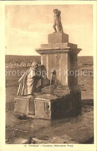 Timgad Fontaine Manneken Piss Kat. Algerien