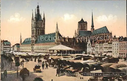 Ypres Ypern West Vlaanderen Grand Place Marche Kat. 