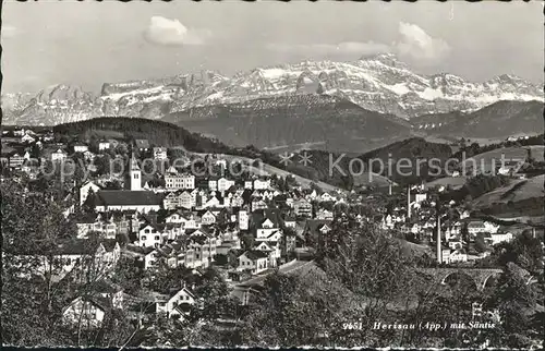 Herisau AR mit Saentis Kat. Herisau