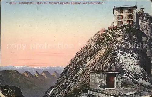 Saentis AR Gipfel Meteorologische Station Churfirsten Kat. Saentis