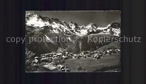 Muerren BE Ebnefluh Mittaghorn Grosshorn Breithorn Kat. Muerren