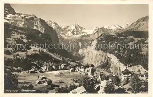 Wengen BE mit Breithorn Kat. Wengen