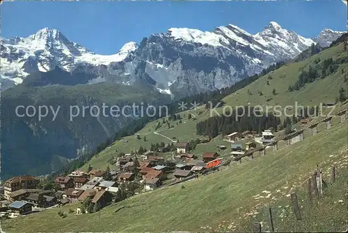 Muerren BE Breithorn Tschingelhorn Gspaltenhorn Buettlassen Kat. Muerren