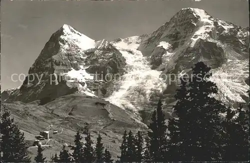 Wengen BE alp mit Hotel Jungfrau Eiger Moench Kat. Wengen