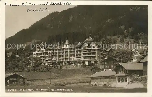 Wengen BE Gr. Hotel National Palace Kat. Wengen