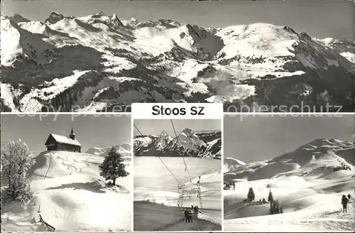 Stoos SZ Panorama Skilifte Kapelle Kat. Stoos