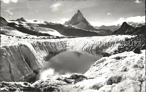 Zermatt VS Gletschersee auf dem Gornergletscher Kat. Zermatt