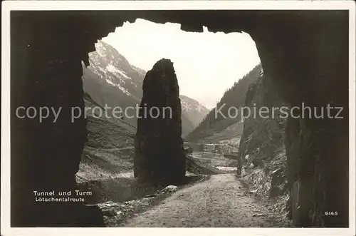 Loetschental Loetschentalroute Tunnel Turm  Kat. Kippel