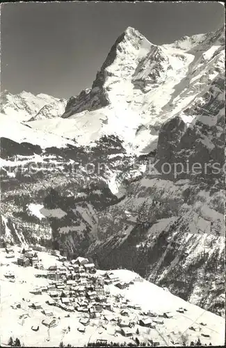 Muerren BE mit Wetterhorn und Eiger Kat. Muerren