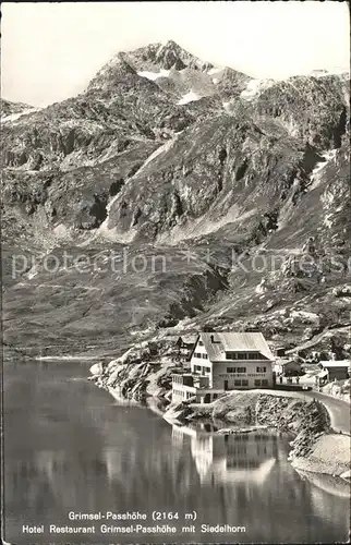 Grimsel Pass Hotel Restaurant Grimsel Passhoehe mit Siedelhorn / Grimsel /Rg. Innertkirchen