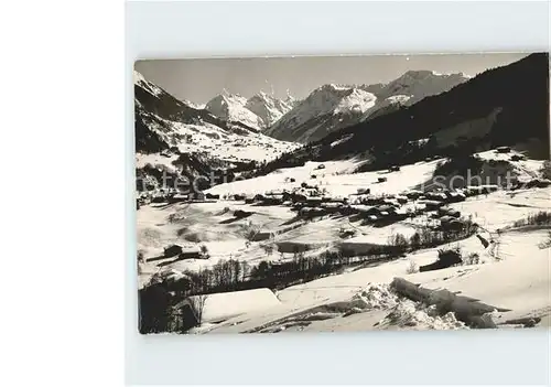 Klosters GR mit Serneus und Silvrettagruppe Kat. Klosters