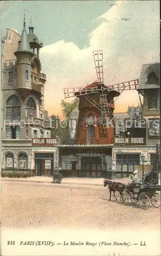 Moulin Rouge Paris Pferdekutsche Kat. Paris