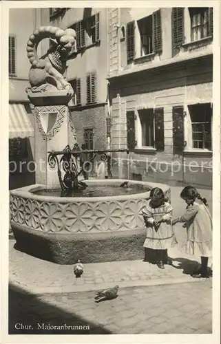 Chur GR Majoranbrunnen Kinder Kat. Chur