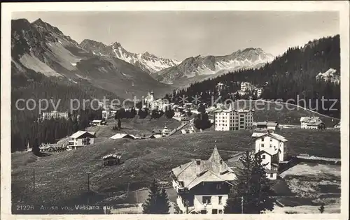 Arosa GR von Valsana aus gesehen Kat. Arosa