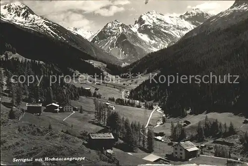 Sertigtal mit Hochducangruppe / Sertigpass /Rg. Sertig Doerfli