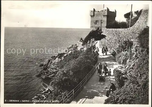 Nervi Passeggiata al mare  / Genova /Ligurien