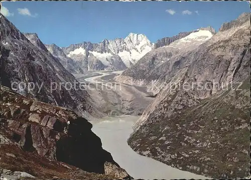 Grimsel Pass Blick von der Oberaarstrasse auf Unteraargletscher / Grimsel /Rg. Innertkirchen