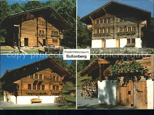 Brienz BE Freilichtmuseum Ballenberg Haus von Adelboden Haus von Brienz Haus von Mutten Kat. Brienz